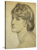 Study of a Head for 'The Bower Meadow', 1872-Dante Gabriel Rossetti-Stretched Canvas