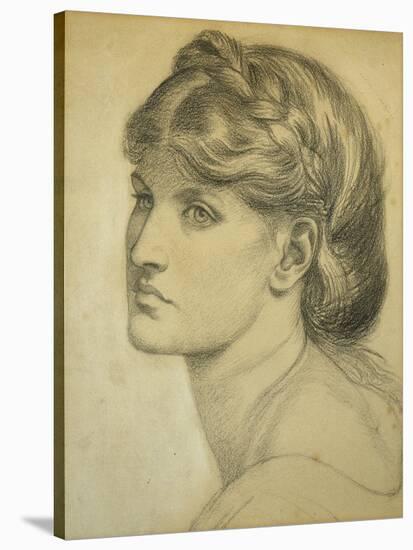 Study of a Head for 'The Bower Meadow', 1872-Dante Gabriel Rossetti-Stretched Canvas