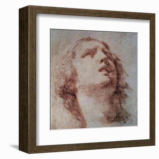 Study of a Head Looking Up-Pietro Berrettini-Framed Art Print