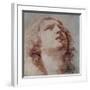 Study of a Head Looking Up-Pietro Berrettini-Framed Art Print