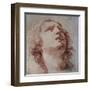 Study of a Head Looking Up-Pietro Berrettini-Framed Art Print