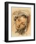 Study of a Head of a Girl-Jean-Baptiste Greuze-Framed Collectable Print