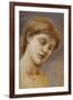 Study of a Head (Oil on Panel)-Edward Coley Burne-Jones-Framed Giclee Print