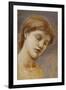 Study of a Head (Oil on Panel)-Edward Coley Burne-Jones-Framed Giclee Print