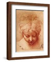 Study of a Head-Parmigianino-Framed Giclee Print