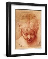 Study of a Head-Parmigianino-Framed Giclee Print