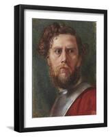 Study of a Head-Hubert von Herkomer-Framed Premium Giclee Print