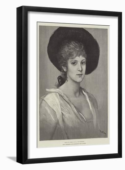 Study of a Head-Frederich August Kaulbach-Framed Giclee Print