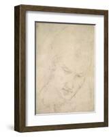 Study of a Head-Michelangelo Buonarroti-Framed Giclee Print