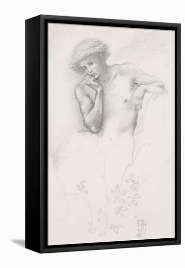 Study of a Hill Fairy for 'Arthur in Avalon', 1885-Edward Burne-Jones-Framed Stretched Canvas