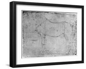 Study of a Horse-Leonardo da Vinci-Framed Giclee Print