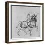 'Study of a Horseman', c1480 (1945)-Leonardo Da Vinci-Framed Giclee Print