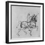 'Study of a Horseman', c1480 (1945)-Leonardo Da Vinci-Framed Giclee Print