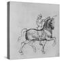 'Study of a Horseman', c1480 (1945)-Leonardo Da Vinci-Stretched Canvas