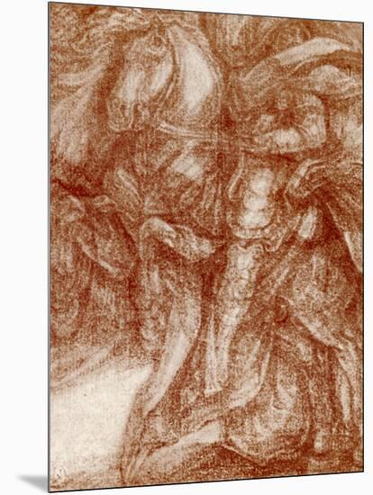 Study of a Knight, 1913-Leonardo da Vinci-Mounted Premium Giclee Print