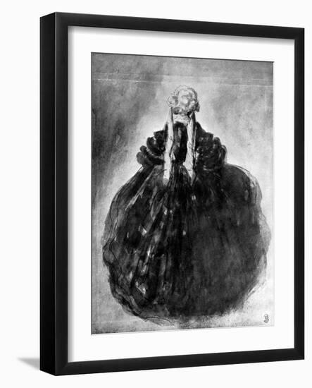 Study of a Lady, 19th Century-Constantin Guys-Framed Giclee Print