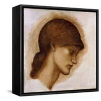 Study of a Lady's Head-Edward Burne-Jones-Framed Stretched Canvas