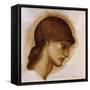 Study of a Lady's Head-Edward Burne-Jones-Framed Stretched Canvas