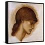 Study of a Lady's Head-Edward Burne-Jones-Framed Stretched Canvas