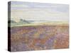 Study of a Landscape with a Ploughed Field, Eragny-Sur-Epte, C. 1886 - 1890-Camille Pissarro-Stretched Canvas