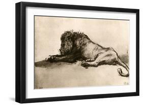 Study of a Lion, 1913-Rembrandt van Rijn-Framed Giclee Print