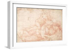 Study of a Male and Female Nude-Michelangelo Buonarroti-Framed Giclee Print