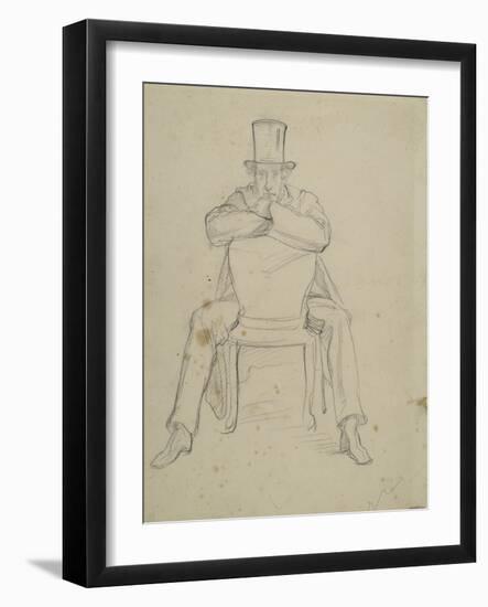 Study of a Male Figure in Contemporary Dress, C.1849-Frederic Leighton-Framed Giclee Print