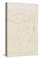 Study of a Male Figure, Page 129 from a Book of Studies, C. 1880-1890-Edward Burne-Jones-Stretched Canvas