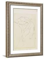 Study of a Male Figure, Page 129 from a Book of Studies, C. 1880-1890-Edward Burne-Jones-Framed Giclee Print