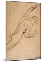 Study of a Male Figure-Gustav Klimt-Mounted Giclee Print