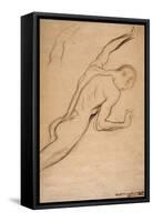 Study of a Male Figure-Gustav Klimt-Framed Stretched Canvas