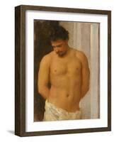 Study of a Male Figure-Frederic Leighton-Framed Giclee Print