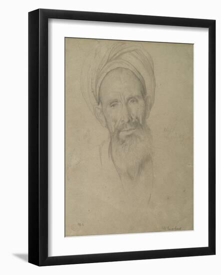 Study of a Male Head, Luxor, 1868-Frederic Leighton-Framed Giclee Print