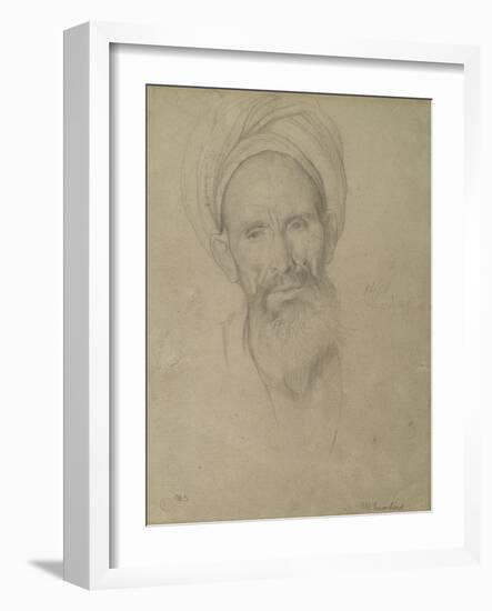 Study of a Male Head, Luxor, 1868-Frederic Leighton-Framed Giclee Print