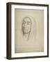 Study of a Male Head with a Hood, 1853-Frederic Leighton-Framed Giclee Print