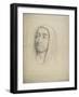 Study of a Male Head with a Hood, 1853-Frederic Leighton-Framed Giclee Print