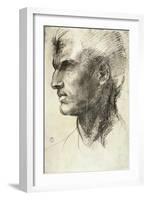 Study of a Male Head-Andrea del Sarto-Framed Giclee Print