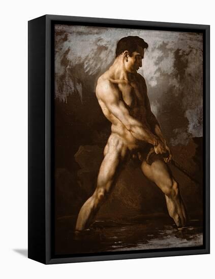 Study of a Male Nude, 1817/20-Théodore Géricault-Framed Stretched Canvas