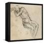 Study of a Male Nude, C.1511-Michelangelo Buonarroti-Framed Stretched Canvas