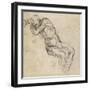 Study of a Male Nude, C.1511-Michelangelo Buonarroti-Framed Giclee Print