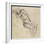 Study of a Male Nude, C.1511-Michelangelo Buonarroti-Framed Giclee Print