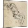 Study of a Male Nude, C.1511-Michelangelo Buonarroti-Mounted Giclee Print