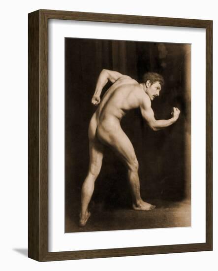 Study of a Male Nude, C.1900-Wilhelm Von Gloeden-Framed Photographic Print