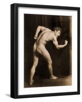 Study of a Male Nude, C.1900-Wilhelm Von Gloeden-Framed Photographic Print