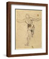 Study of a Male Nude from Behind, c.1577-Jacopo Robusti Tintoretto-Framed Giclee Print