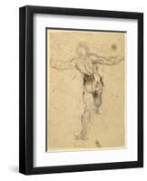 Study of a Male Nude from Behind, c.1577-Jacopo Robusti Tintoretto-Framed Giclee Print