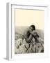 Study of a Male Nude on a Rock, Taormina, Sicily, C.1900-Wilhelm Von Gloeden-Framed Photographic Print