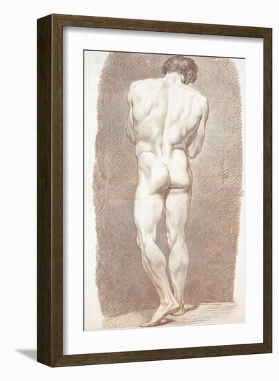 Study of a Male Nude, Seen from Behind, 1774-Joseph Benoit Suvee-Framed Giclee Print