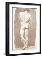 Study of a Male Nude, Seen from Behind, 1774-Joseph Benoit Suvee-Framed Giclee Print