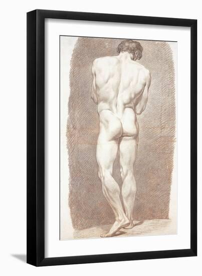 Study of a Male Nude, Seen from Behind, 1774-Joseph Benoit Suvee-Framed Giclee Print